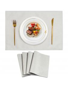 VCVCOO Cloth Placemats Set of 4, Fabric Placemats for Dinner Heat Resistant Dining Table Mats Machine Washable Kitchen P